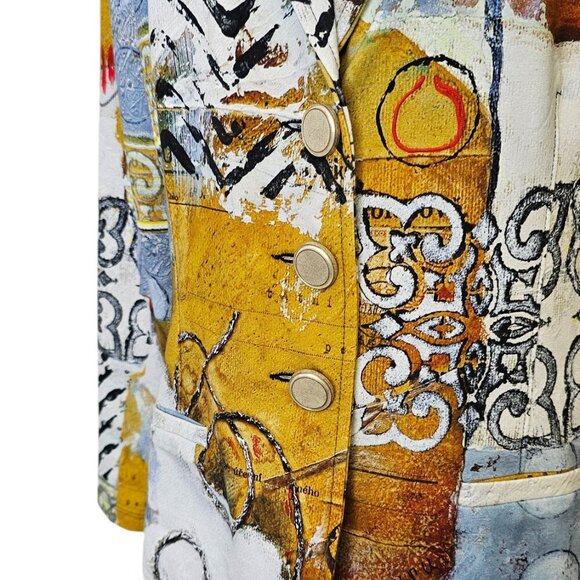 Simply Art by Dolcezza Good Enough Blazer Jacket Size M Art To Wear Stretch - Picture 5 of 8